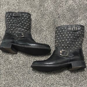 Frye Stud Moto Harness Jenna Boots